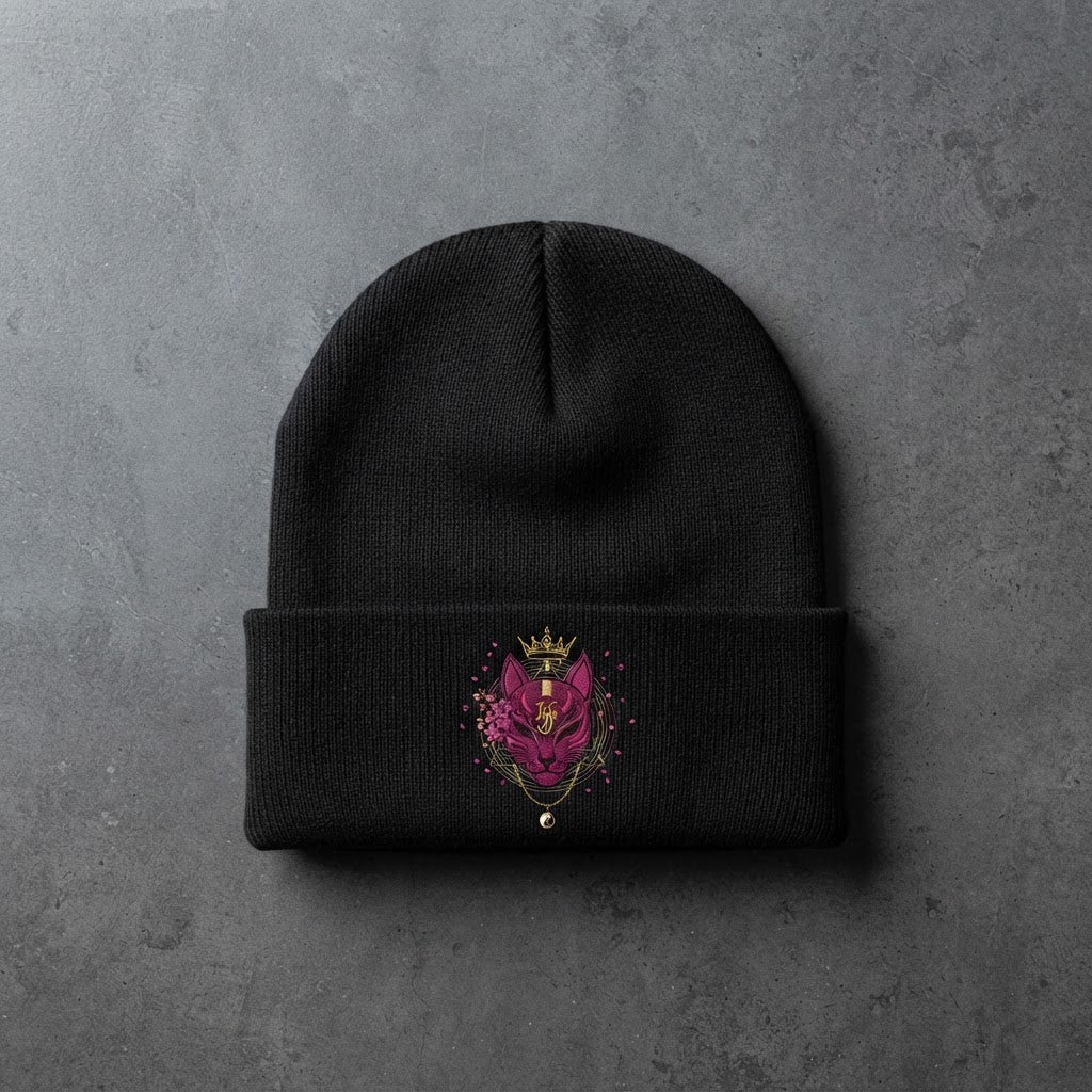 HOOD JUKKU Embroidered Beanie - Black